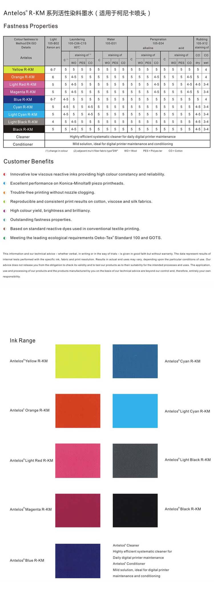 Amtelos R-KM（適用于柯尼卡噴頭）|安德麗噴墨印花